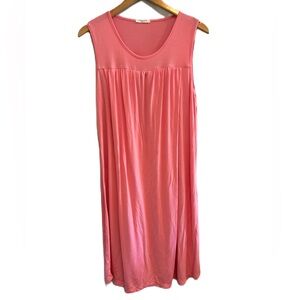 Ekouaer Pink Rayon Long Nightgown Size XL